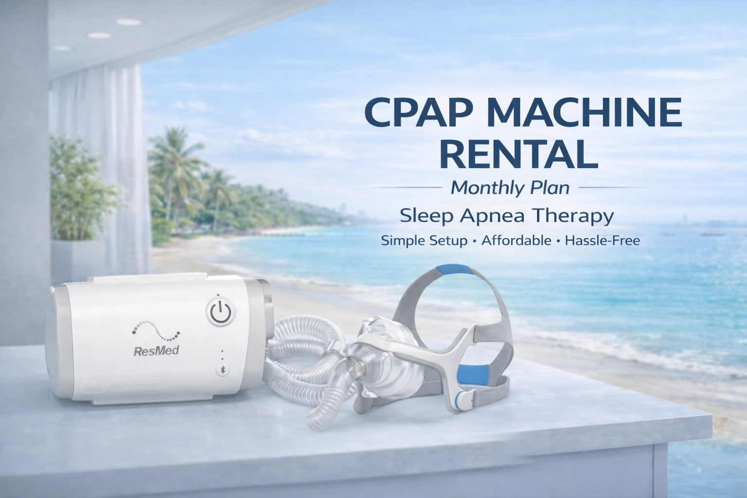 CPAP machine rental in Pattaya monthly plan for sleep apnea therapy with affordable pricing and easy setup