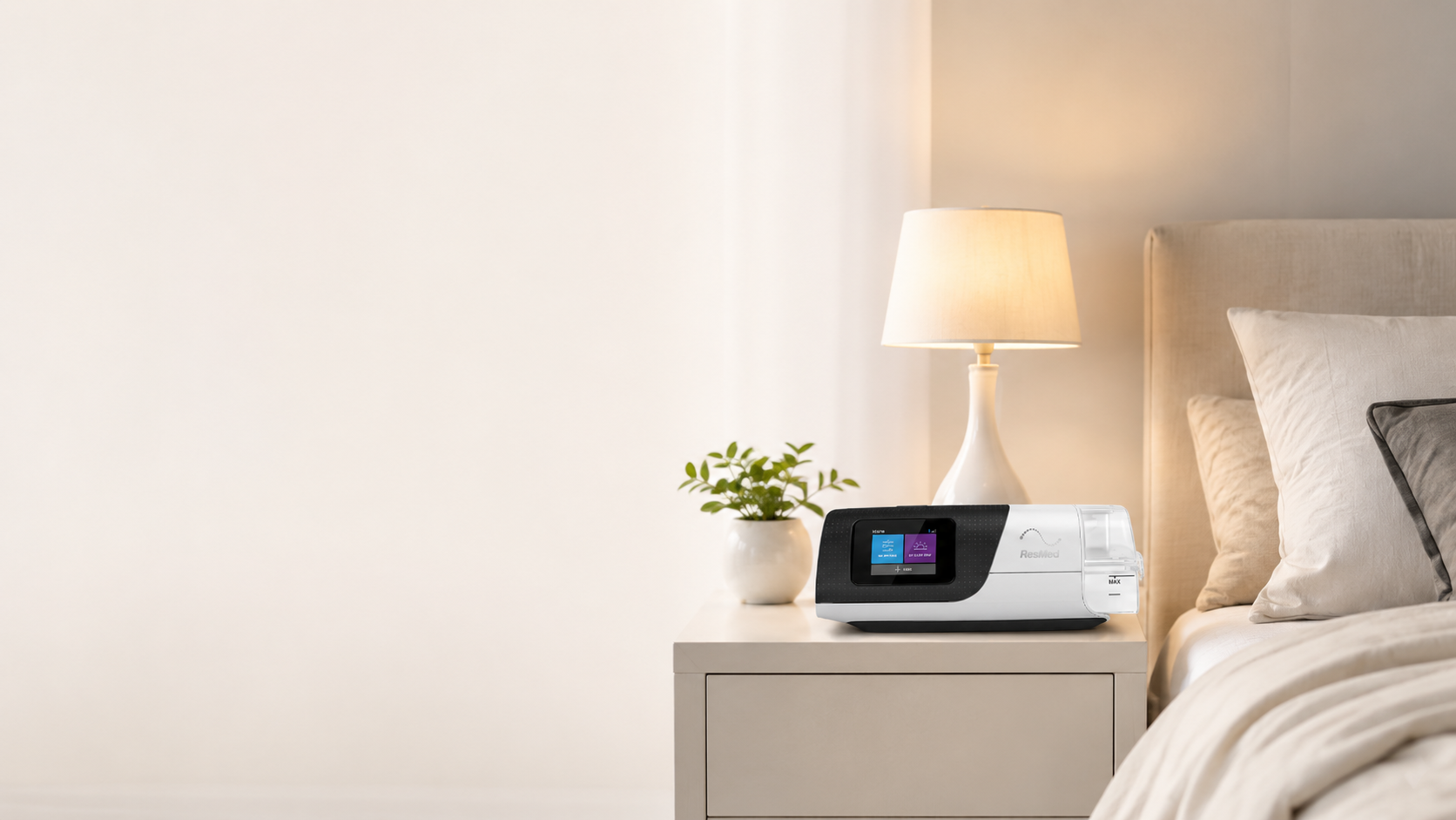 CPAP Machine on bedside table